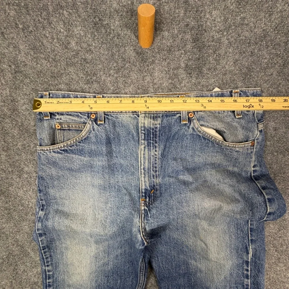 Levi's 505 Jeans Mens 38x34 Blue Orange Tab Regular Straight Leg Denim 0395